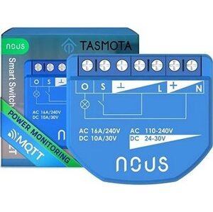 Nous B2T WiFi Tasmota spínací modul (1 kanál, meranie spotreby, ESP32)