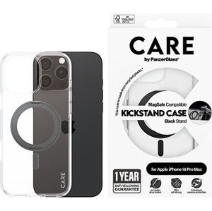 PanzerGlass CARE kryt Apple iPhone 16 Pro Max MagSafe KickStand priehľadný/čierny