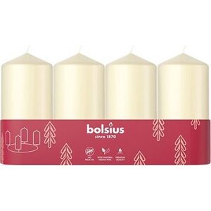 BOLSIUS Pillar Soft Pearl 4 ks, 534 g