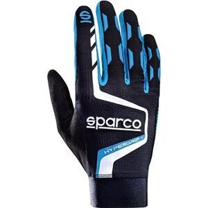 Sparco Hypergrip+ Sim Racing gamingové rukavice, farba čierno-modrá, veľkosť 8