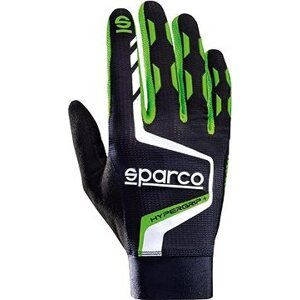 Sparco Hypergrip+ Sim Racing gamingové rukavice, farba čierno-zelená, veľkosť 9