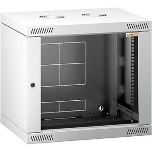 Conteg RQN-09-60/45 – 19" nástenný rozvádzač 18U, 572 × 450 mm, sivý