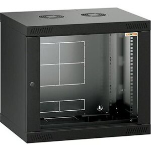 Conteg RQN-09-60/45 – 19" nástenný rozvádzač 9U, 572 × 450 mm, čierny