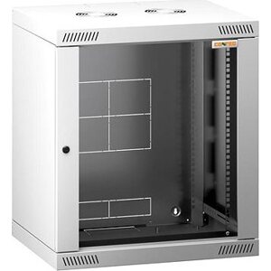 Conteg RQN-12-60/45 – 19" nástenný rozvádzač 12U, 572 × 450 mm, sivý