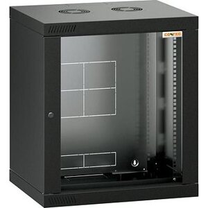 Conteg RQN-12-60/45 – 19" nástenný rozvádzač 12U, 572 × 450 mm, čierny