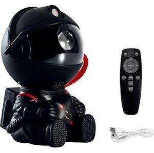 MDS USB Projekčná LED lampa astronaut – čierna